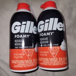 2 GILLETTE FOAMY REGULAR (11oz CANS) FOR $5/$5 Por Los 2