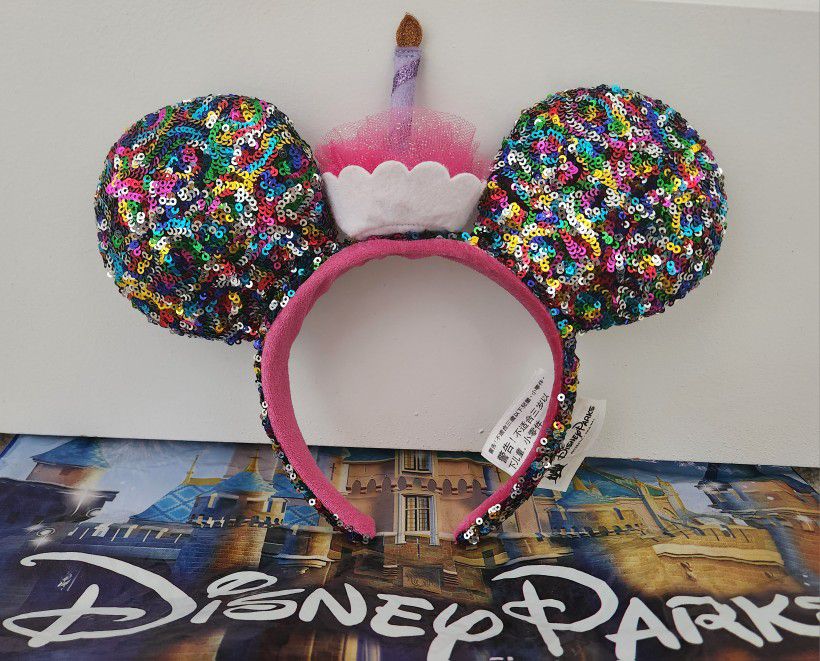 Disney Birthday Cake Minnie Mouse Ear Headband