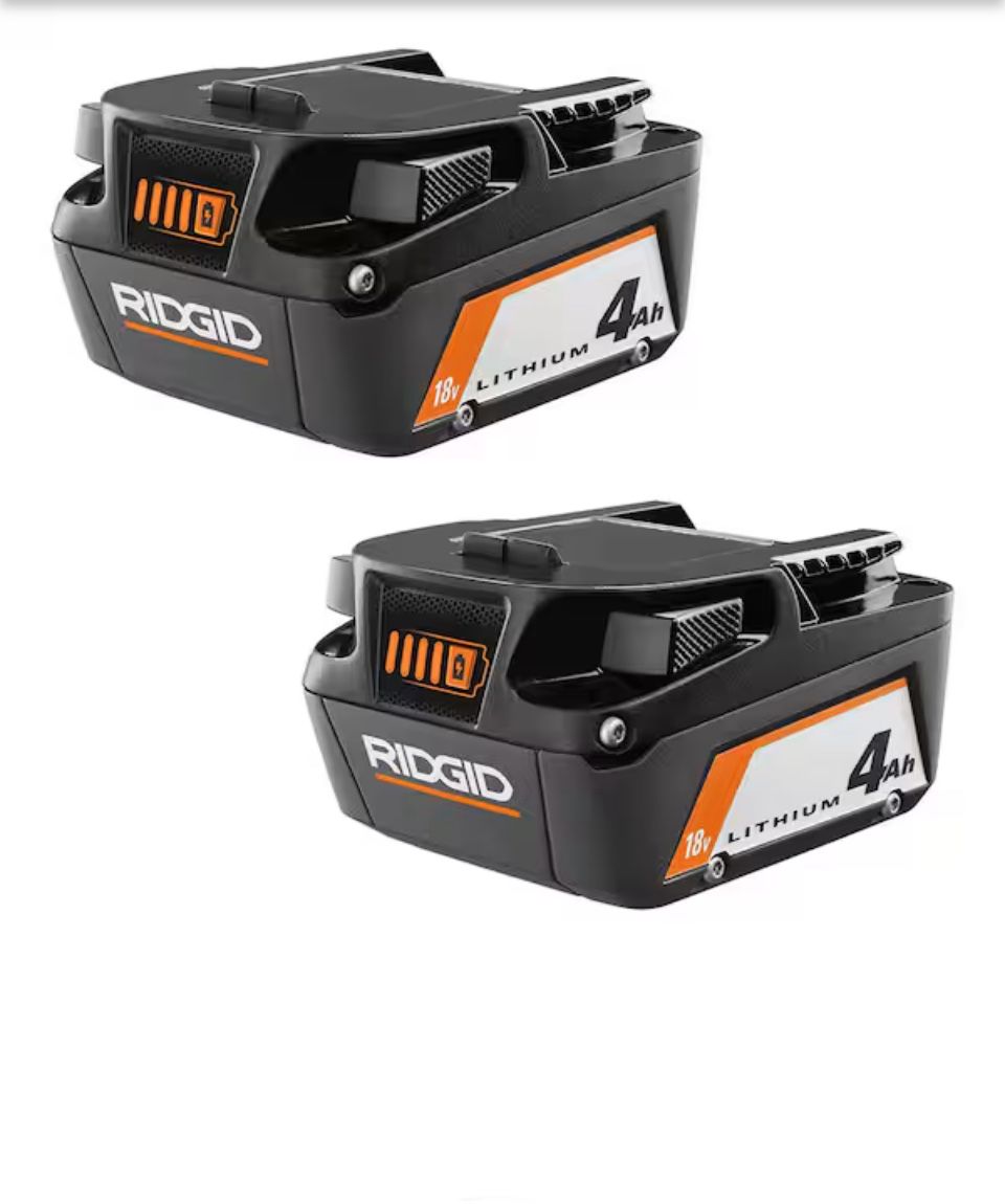 RIDGID 18V Lithium-Ion 4.0 Ah Battery (2-Pack)