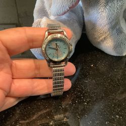 COLLECTIBLE Eeyore Silver Watch Disney With Plush Included Mint Condition