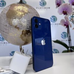 iPhone 12, Unlocked, 64 Gb, Blue, Good Battery Health, With Warranty $280