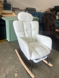 JXXRZ Nursery Seeding Chair with Footrest, Extra Large Teddy Plush Scaling Chair and Backrest