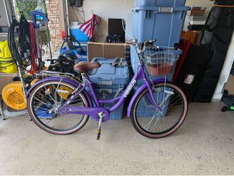 V IRIBUS Womens Cruiser Bike, 7 Speed Beach Cruiser Bike for Women, 26 inch Women Bicycle with Rattan Basket, City Commuter Vintage Retro Step Through