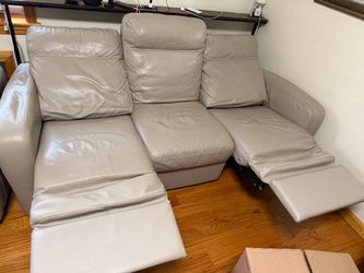 Used italian leather  couch