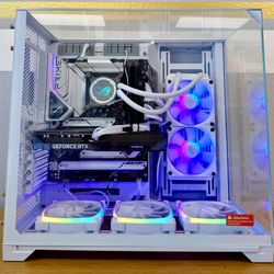 Gaming PC Custom Built by AREA-51✅🕹All White Full RGB Set,Intel i7/32GB RAM/1TB🖥1 Yr Wrnty‼️ RTX 5060 Ti GPU💥 $0 Down Finance Available