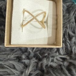 Infinity 10 k gold ring