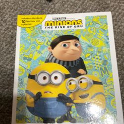 minions book with minions toy figures 