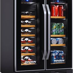 34-Bottle Dual Zone Wine Cooler Fridge worth $740