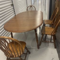 Vintage Cochrane Large Dinng Table Set 4 Chairs 