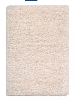 Volerslev high pile white rug 6x9