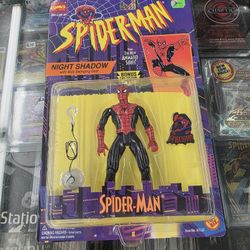 Spider-Man Animated Series 1995 Night Shadow Figure NIB ToyBiz