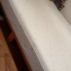 King size bed frame with mattress neat clean condition 1 year used only best video & pics