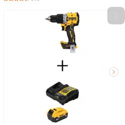 DEWALT 20V Lithium-Ion Compact Cordless 1/2 in. Hammer Drill with 20V MAX XR 4Ah Battery Pack and Charger