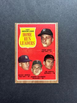 Vintage 1962 #53 '61 AL HR LDRS w/ Mantle & Maris.Negotiable