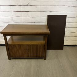 Wood Fold Out Bar Cart