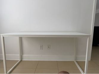 White Minimalist Writing Desk