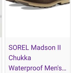 SOREL BOOTS WATERPROOF  SIZE 11 MEN
