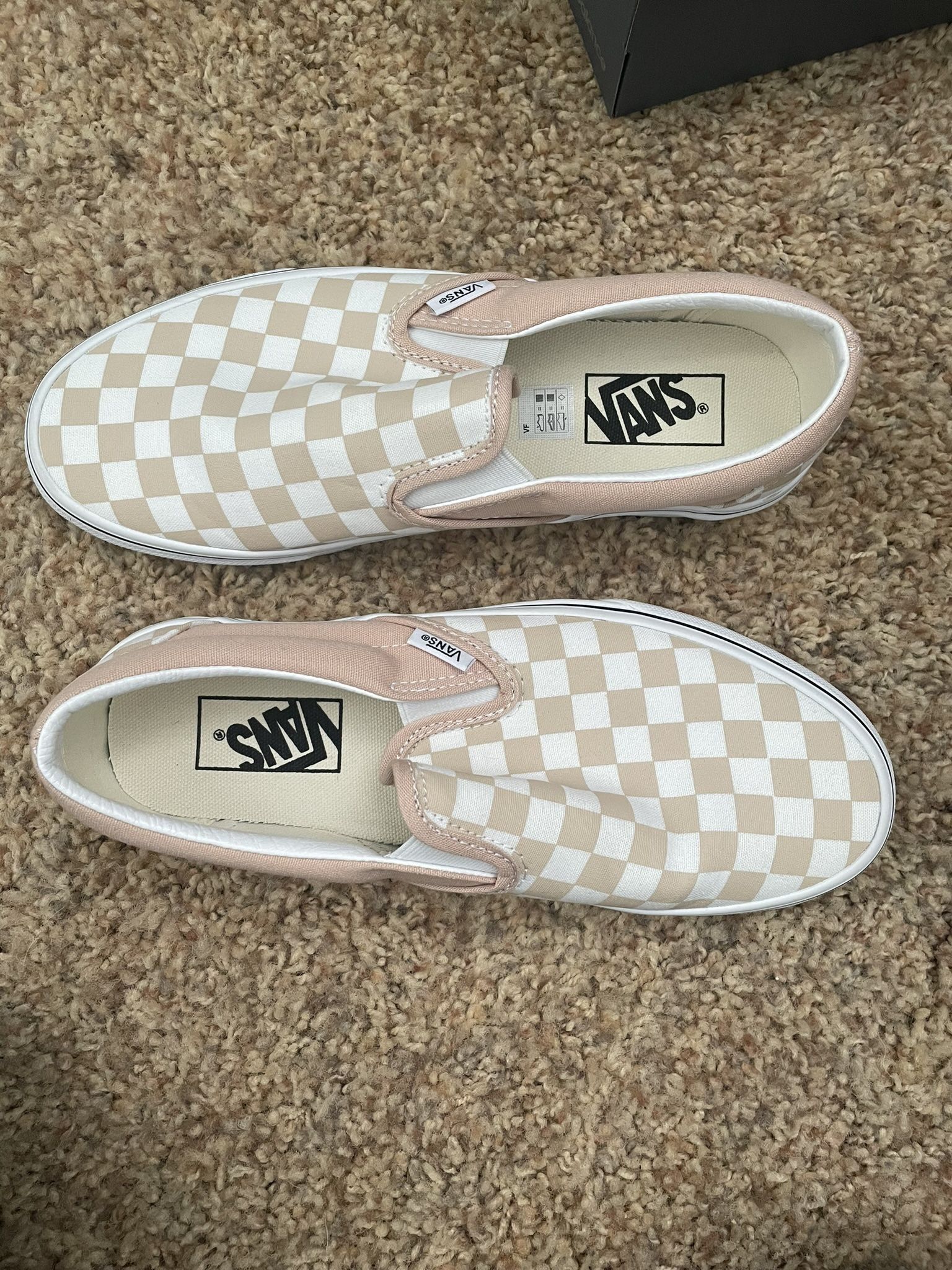 Vans Checkered Classic Women’s Slip-on Shoes In French Oak