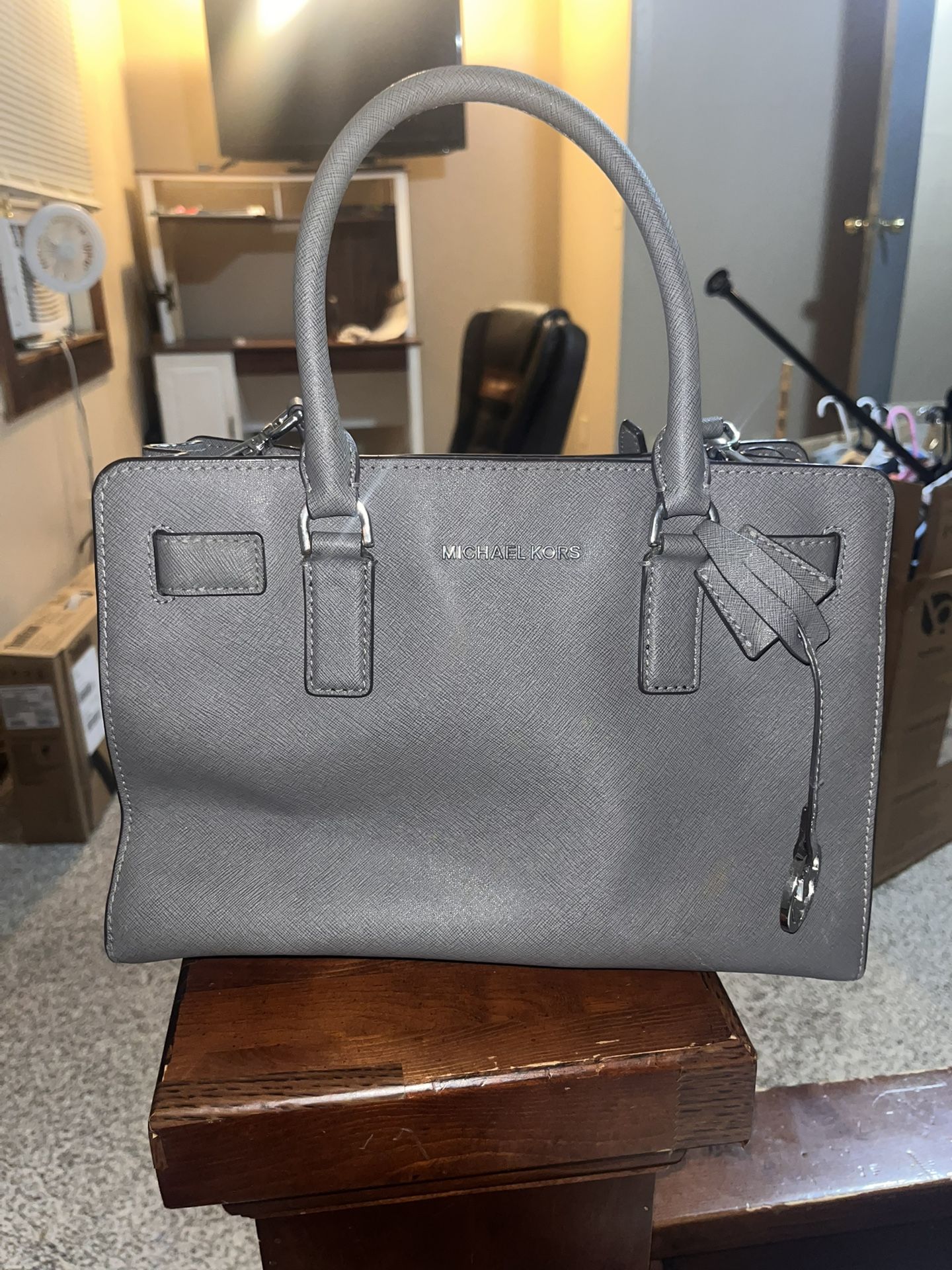 Gray Michael Kors Purse