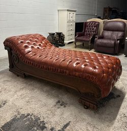 Vintage Tufted Chaise Lounge