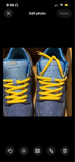 Nike SB Dunk Low Blue/Yellow Skateboarding Shoes GS Medium (D, M)