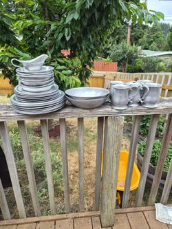 Cast Pewter Set