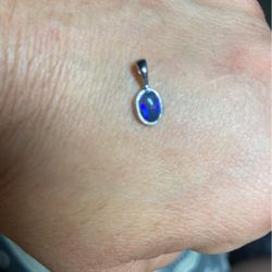 Black Opal Sent In Sterling Silver