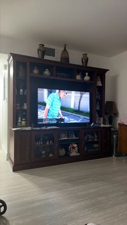 Wood tv stand