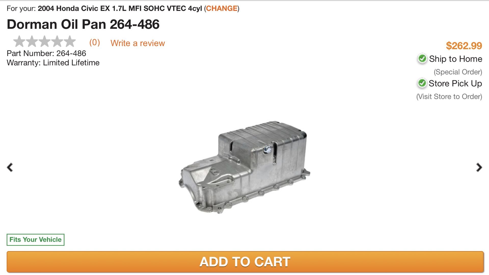 04 Honda Civic oil pan