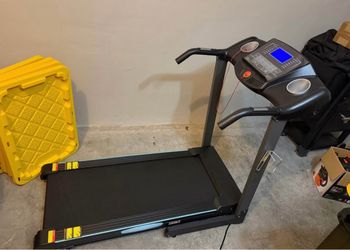 Black Folding Treadmill with LCD Display