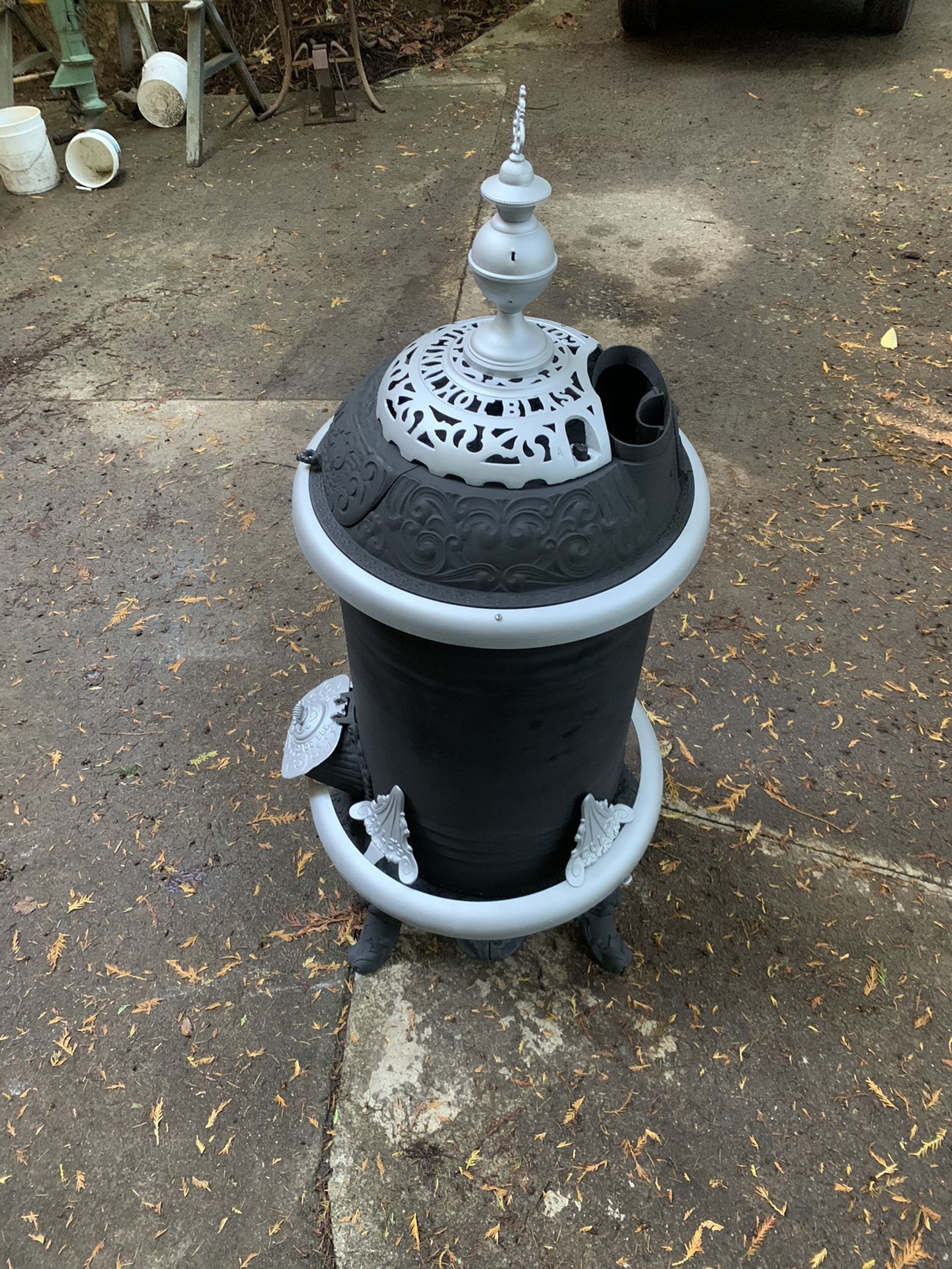 Cole's “Hot Blast” Barrel Wood Stove for Sale in Monroe, WA - OfferUp