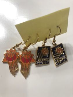 Vintage Phoenix Suns earrings set of 2 Great Condition