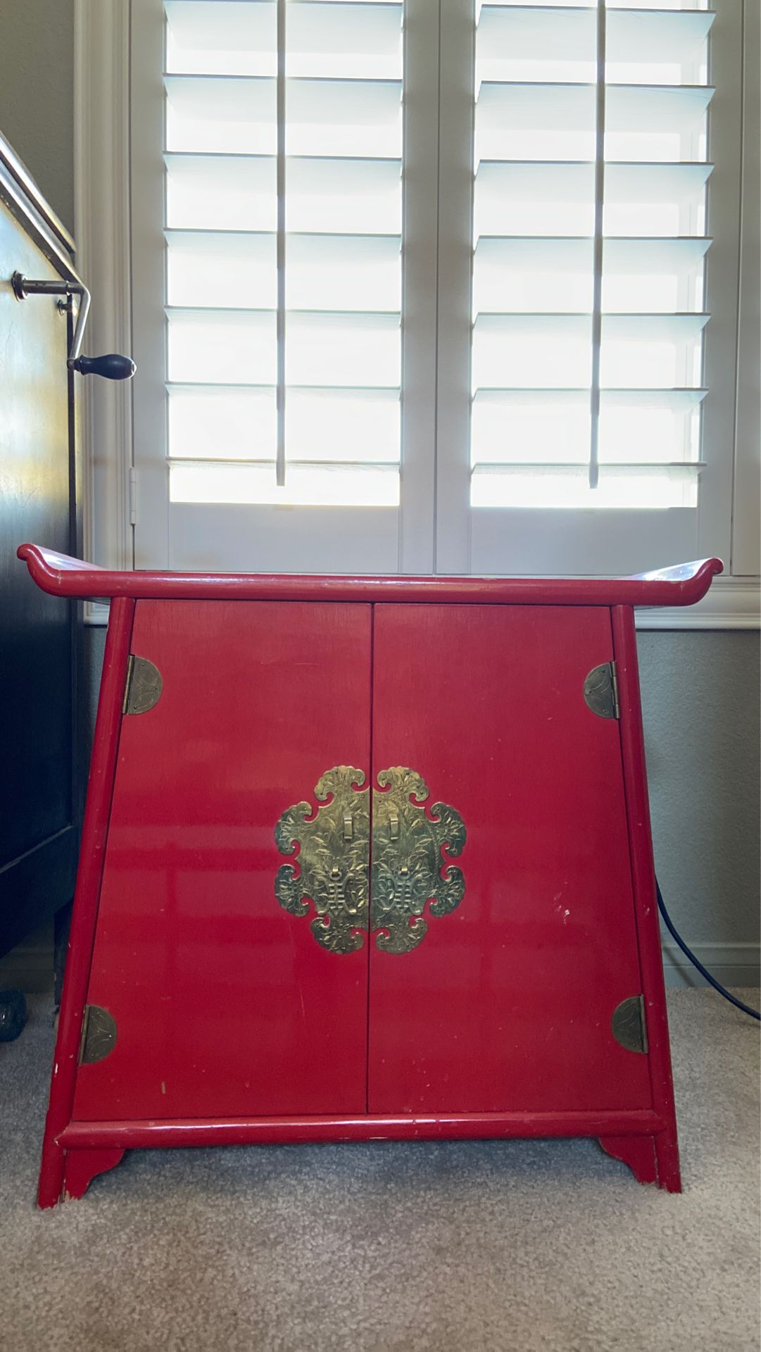 Antique Asian chest side table