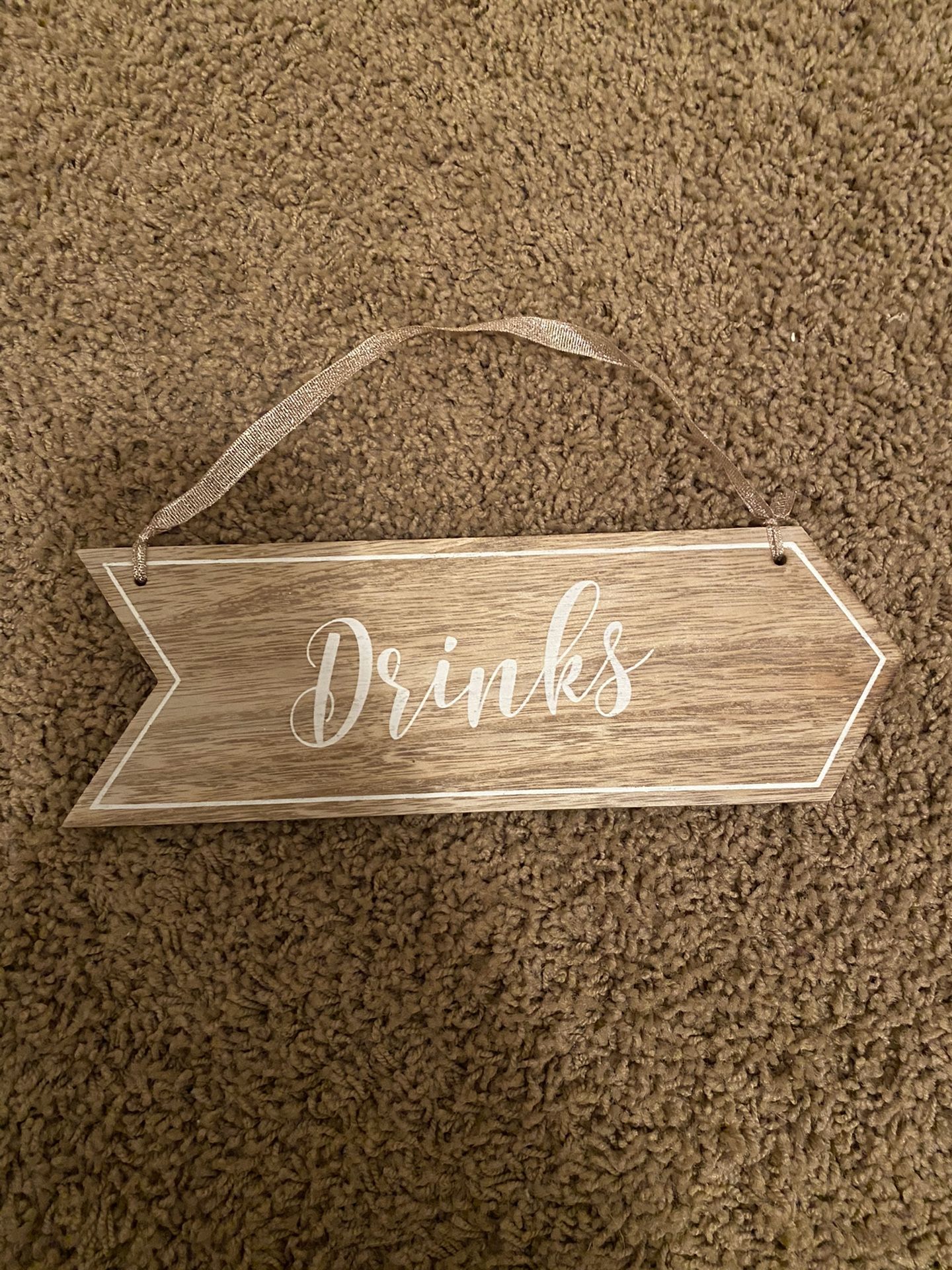 Brown Drinks Sign