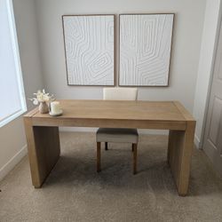 Living Spaces Voyage 60” Oak Desk – Nate + Jeremiah