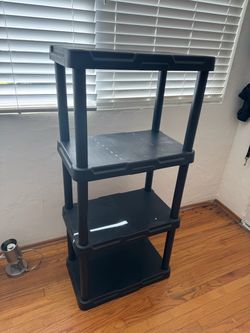 4-Tier Plastic Shelving Unit