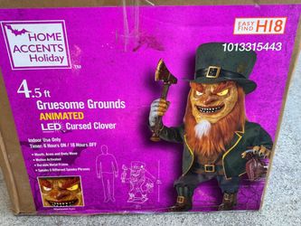 Home Accents Holiday 4.5 ft Animated LED Cursed Clover