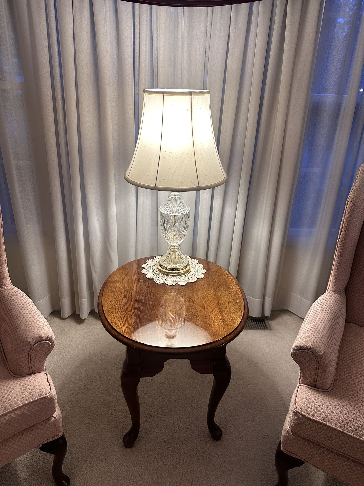 Dark Cherry Wood Side Table