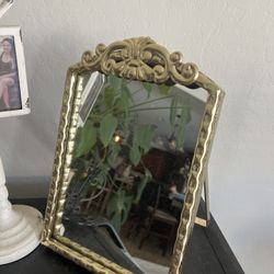 New Self Standing Gold Accent Mirror 