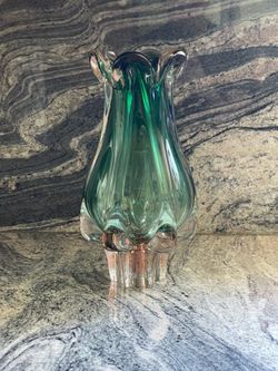 Glass vase - made in Czechoslovakia