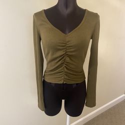 Nordstrom BP olive green top size S