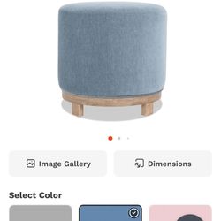 Blue Swivel ottoman 