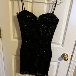 Black Sparkly Homecoming Dress