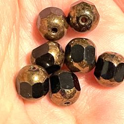 Lot Of 44 Faceted Glass Beads