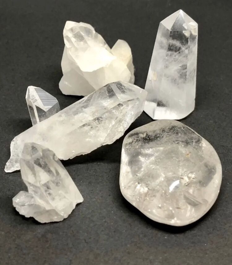 Quartz Crystal Stones 5pcs Brazil