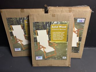 RIO Birch Wood Outdoor Recliners