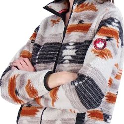 Canada Weather Gear Women's Full Zip Aztec Printed Sherpa NWT women’s Sz M