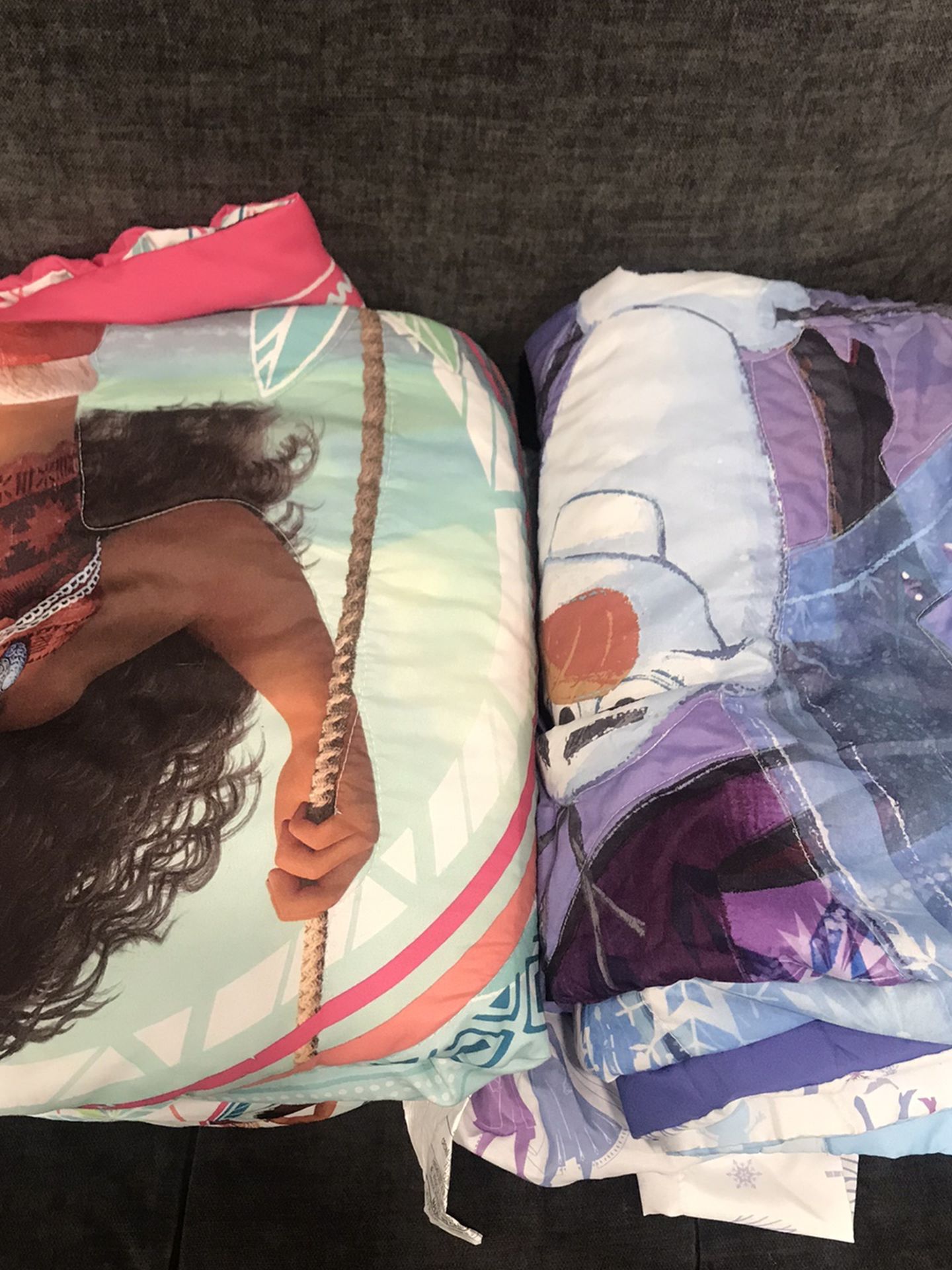 Toddler Size Moana And Frozen Bedding