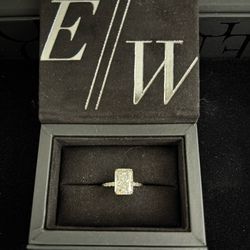 East West Gem Co. , Moissanite 3.1 Carat Radiant Cut on 14k White Gold, Size 7