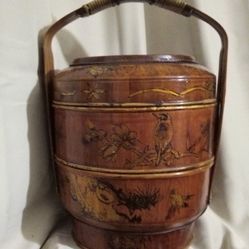 1930s Antique 1930s Chinese 3 Tier Wedding Basket